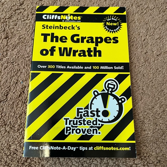 CliffsNotes Other Cliffsnotes On The Grapes Of Wrath Poshmark